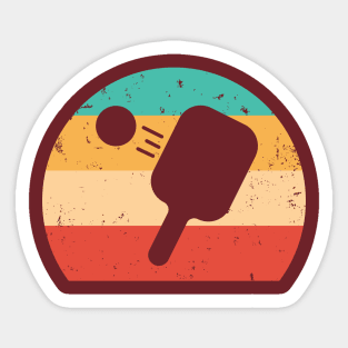 Pickleball vintage sunset,Pickleball retro lover Sticker